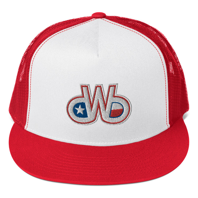 Red White & Blue DWB Trucker Cap